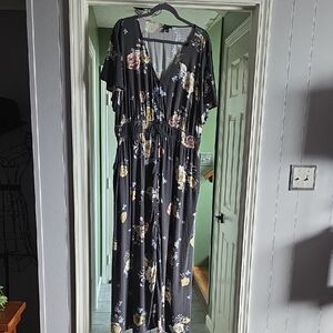 Torrid Black Floral Maxi Dress